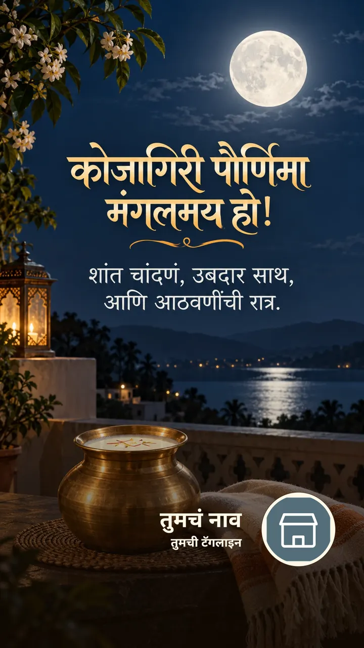 कोजागिरी पौर्णिमा मंगलमय हो! - Festival Image, निसर्ग, दिवा