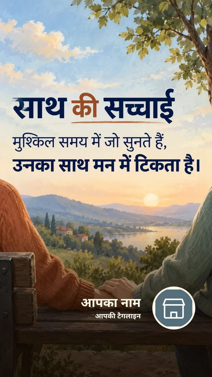साथ की सच्चाई - Suvichar Image, प्रकृति, पहाड़, दोस्त