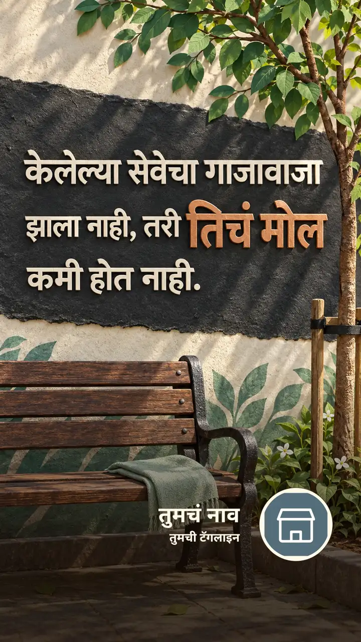 केलेल्या सेवेचा गाजावाजा - Suvichar Image, निसर्ग