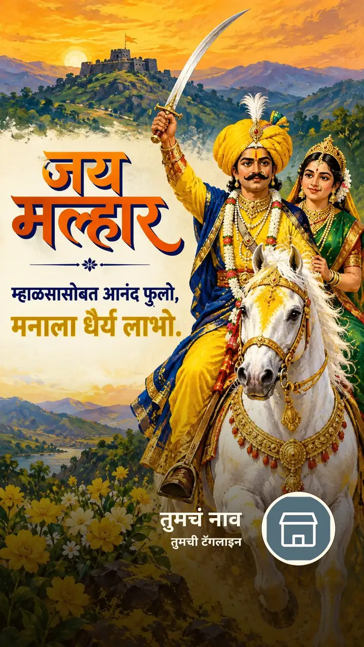 जय मल्हार - म्हाळसासोबत आनंद फुलो, - Bhakti Image, फुलं, खंडोबा