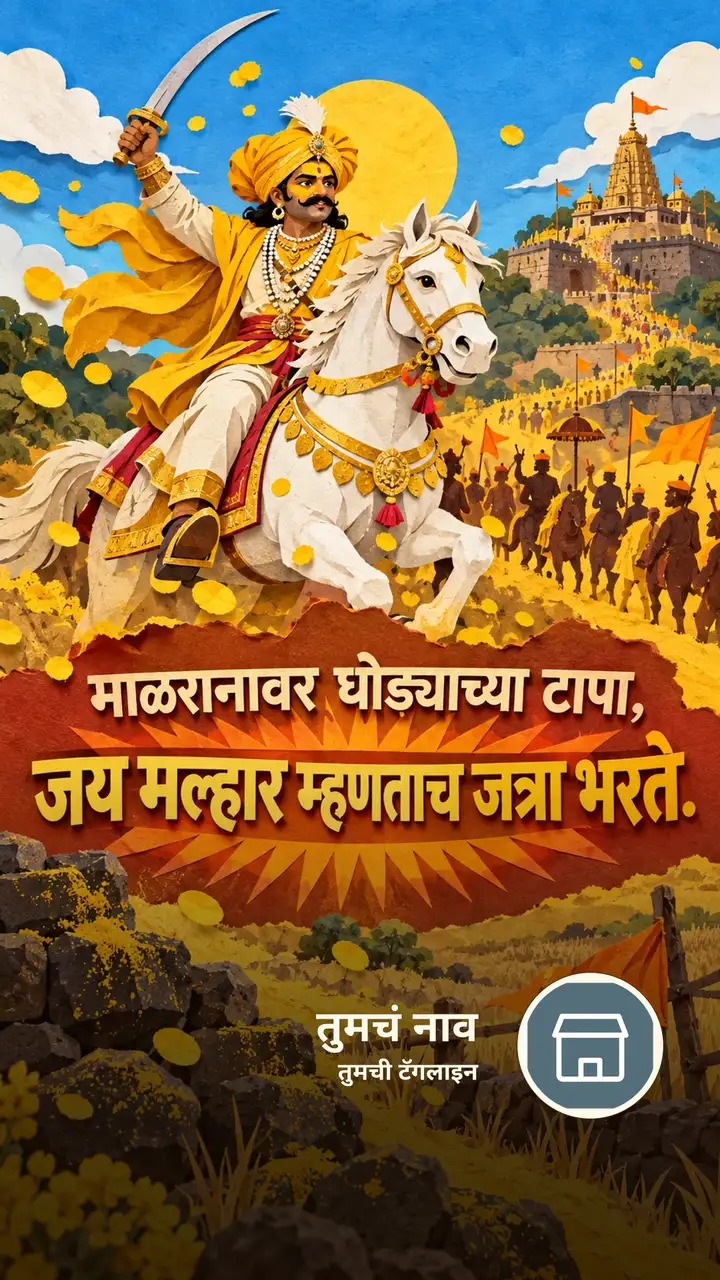 माळरानावर घोड्याच्या टापा, - Bhakti Image, खंडोबा
