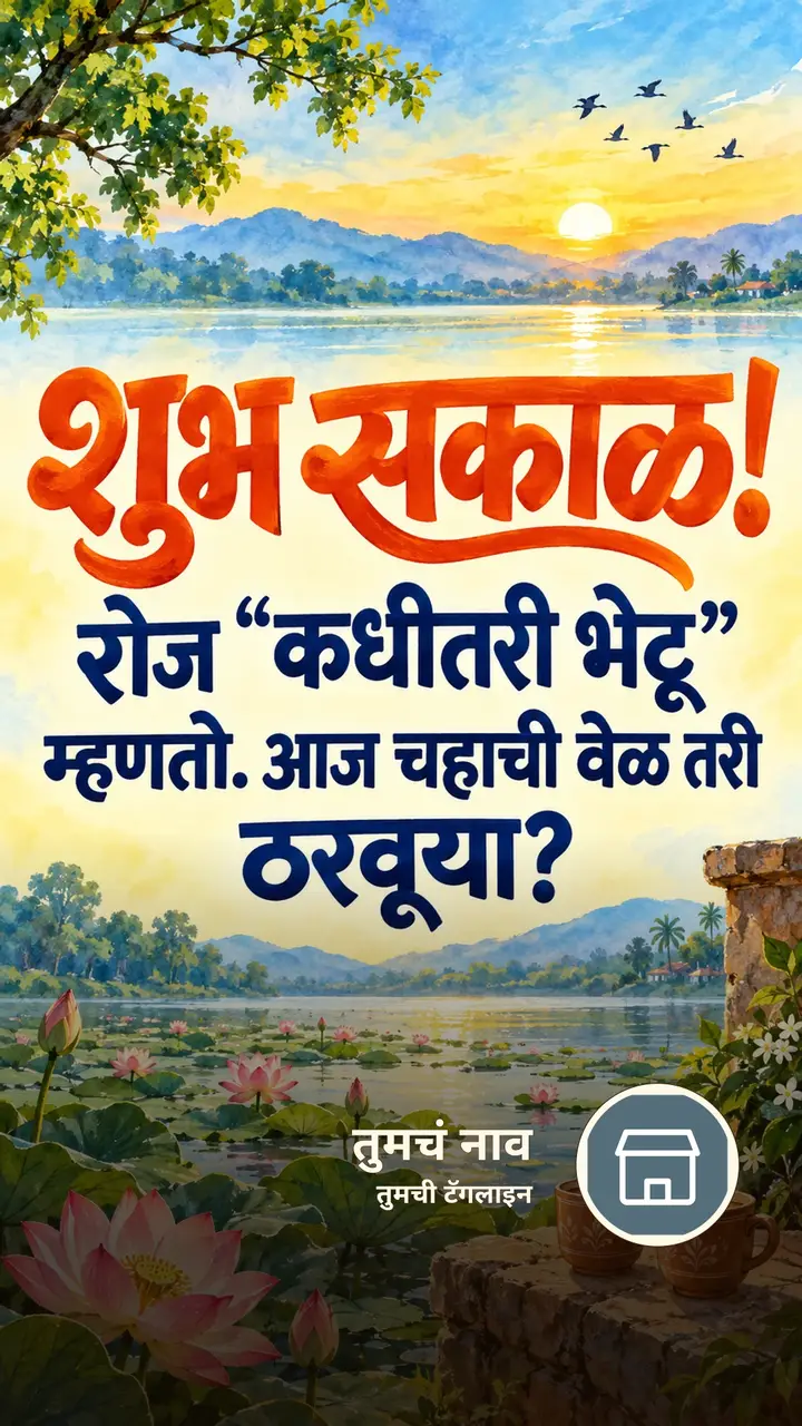 शुभ सकाळ! - रोज “कधीतरी भेटू” - Shubh Sakal Image, कमळ, पक्षी