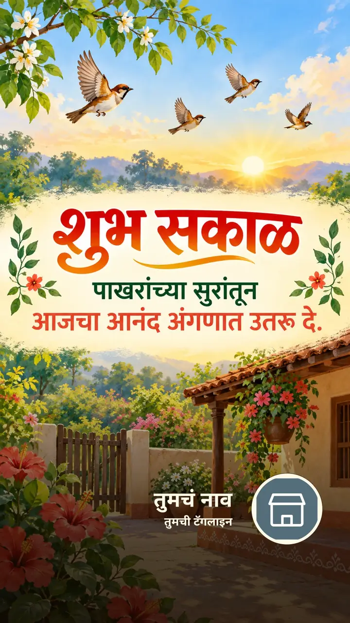 शुभ सकाळ - पाखरांच्या सुरांतून - Shubh Sakal Image, आकाश, पक्षी