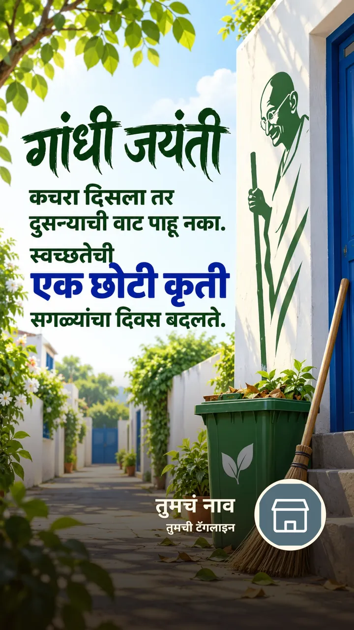 गांधी जयंती - कचरा दिसला तर - Festival Image, निसर्ग