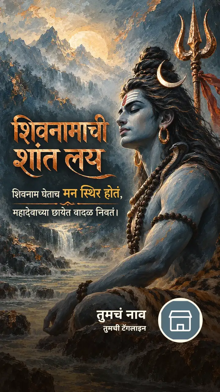 शिवनामाची शांत लय - Bhakti Image, शिव