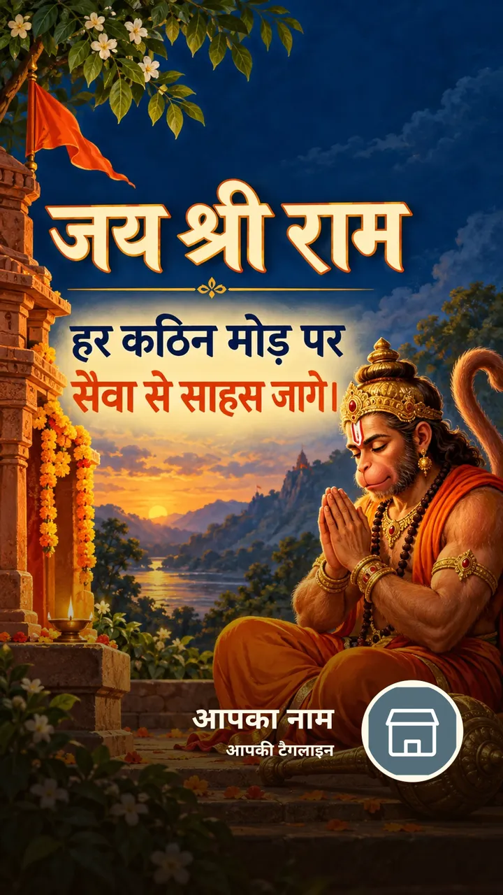 जय श्री राम - हर कठिन मोड़ पर - Bhakti Image, फूल, प्रकृति, हनुमान