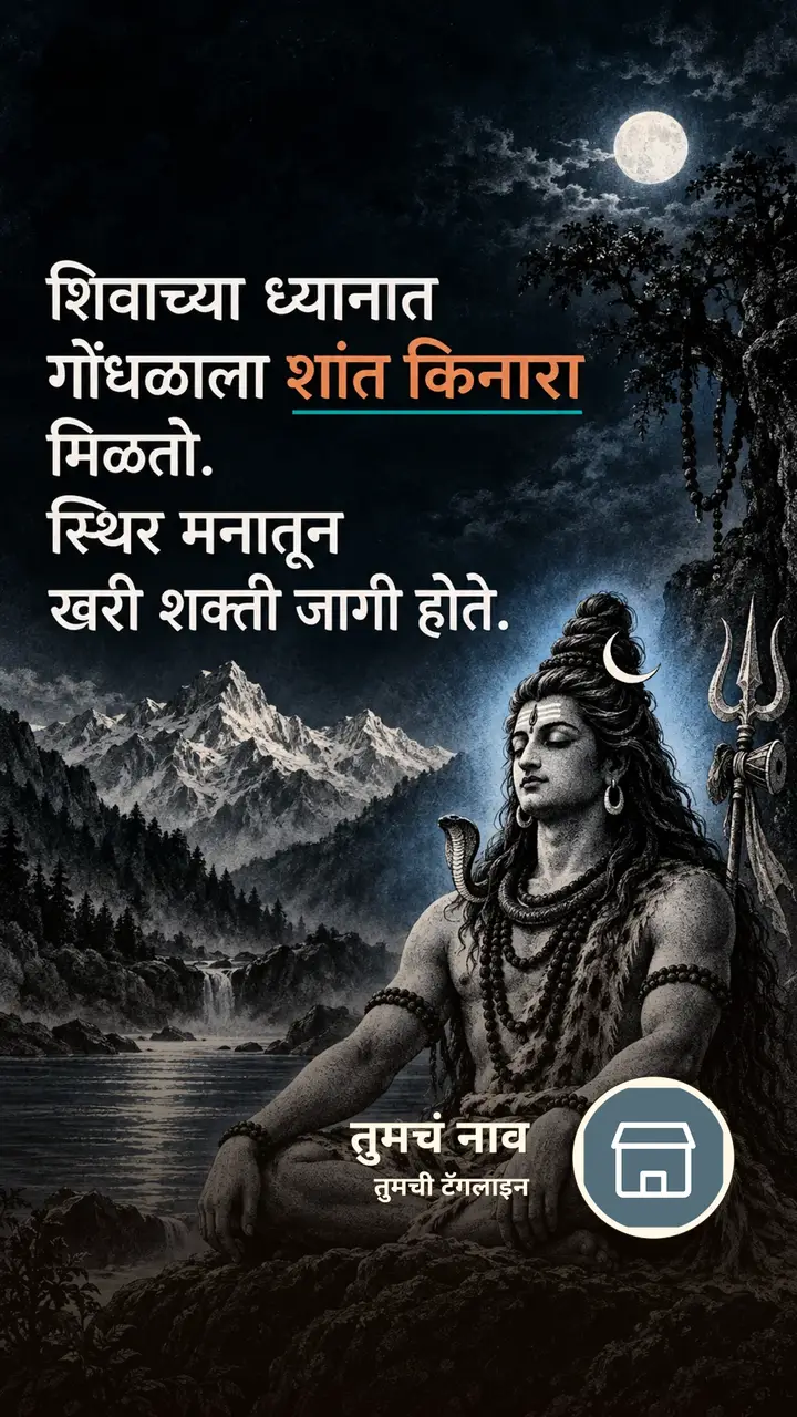 शिवाच्या ध्यानात - Bhakti Image, शिव