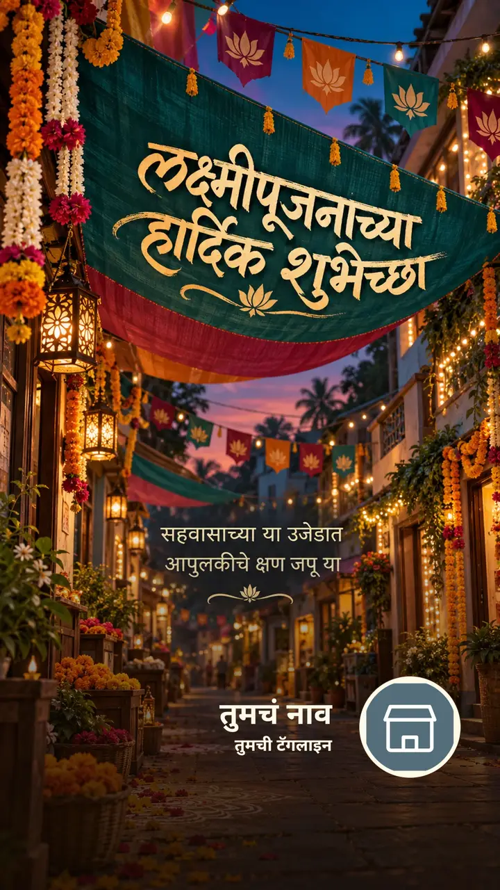 लक्ष्मीपूजनाच्या हार्दिक शुभेच्छा - सहवासाच्या या उजेडात - Festival Image, फुलं, दिवा, गाव, कुटुंब