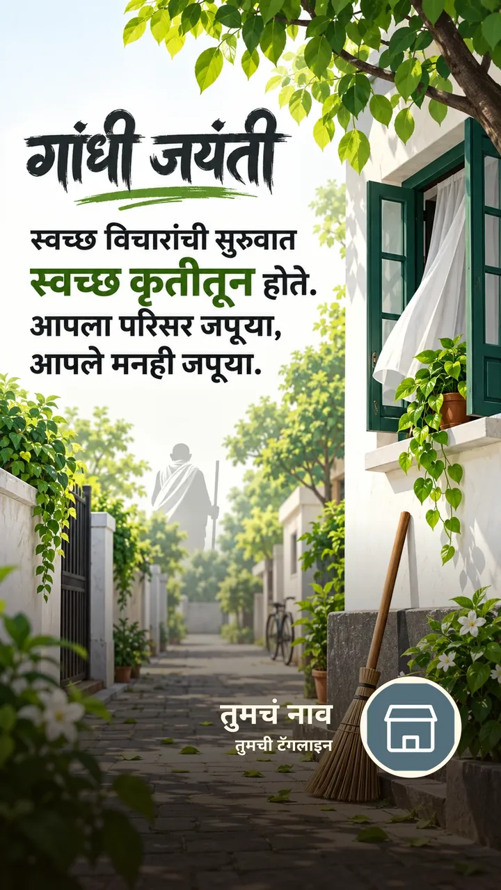 गांधी जयंती - स्वच्छ विचारांची सुरुवात - Festival Image, निसर्ग, गाव