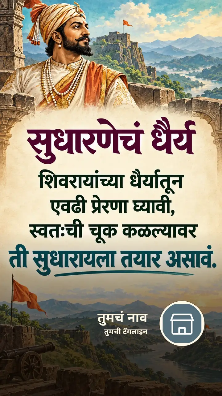 सुधारणेचं धैर्य - Motivation Image