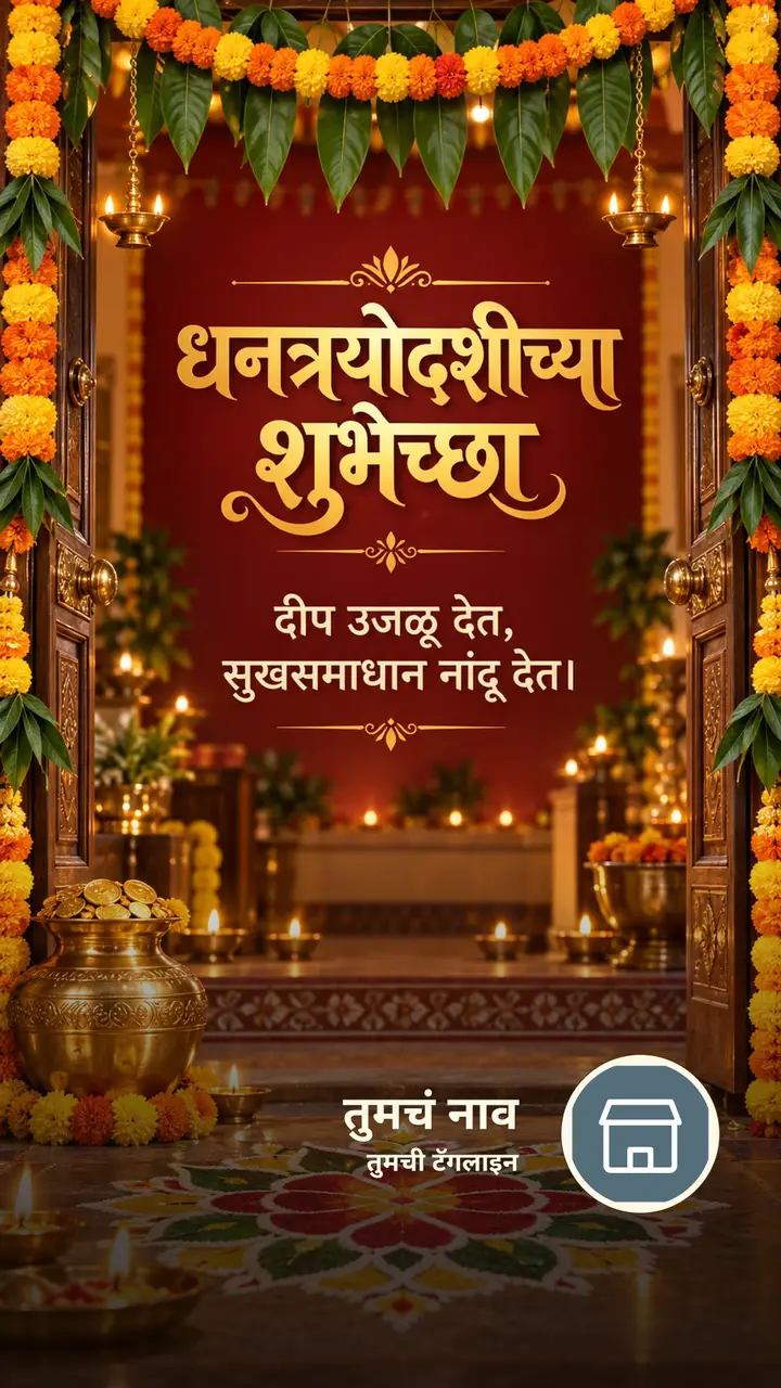 धनत्रयोदशीच्या शुभेच्छा - दीप उजळू देत, - Festival Image, फुलं, निसर्ग, दिवा