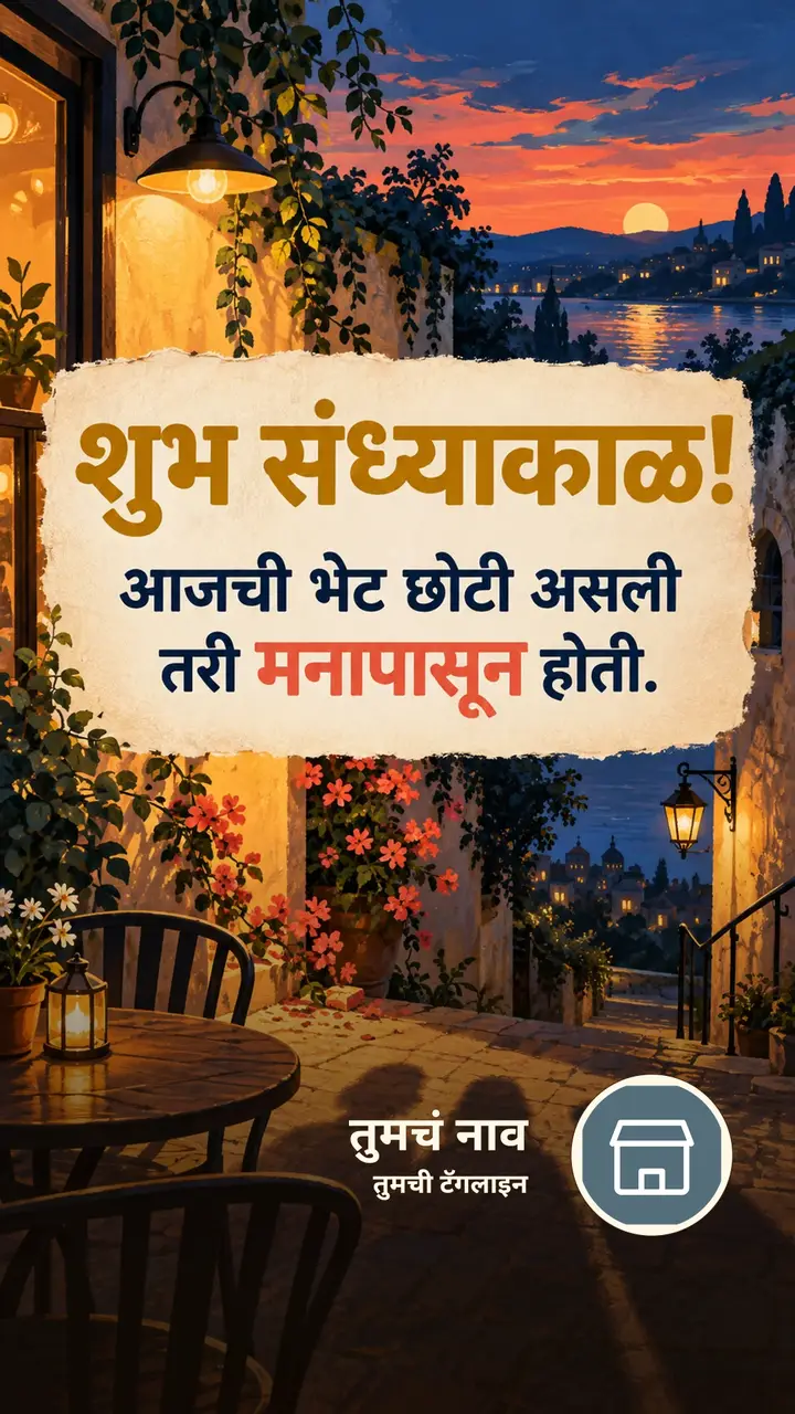 शुभ संध्याकाळ! - आजची भेट छोटी असली - Sandhyakal Image, सूर्यास्त, मित्र