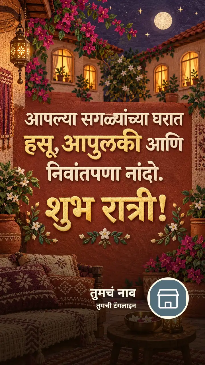 आपल्या सगळ्यांच्या घरात - Shubh Ratri Image, फुलं, कुटुंब