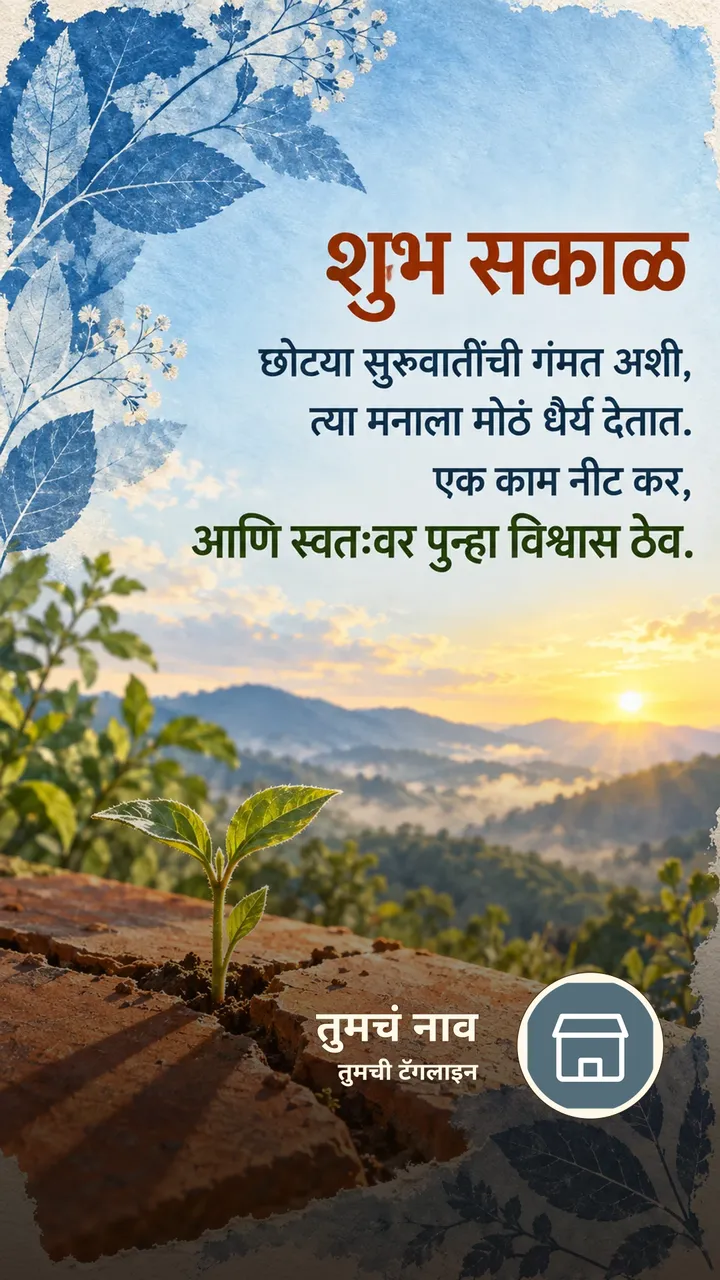 शुभ सकाळ - छोट्या सुरुवातींची गंमत अशी, - Shubh Sakal Image, निसर्ग
