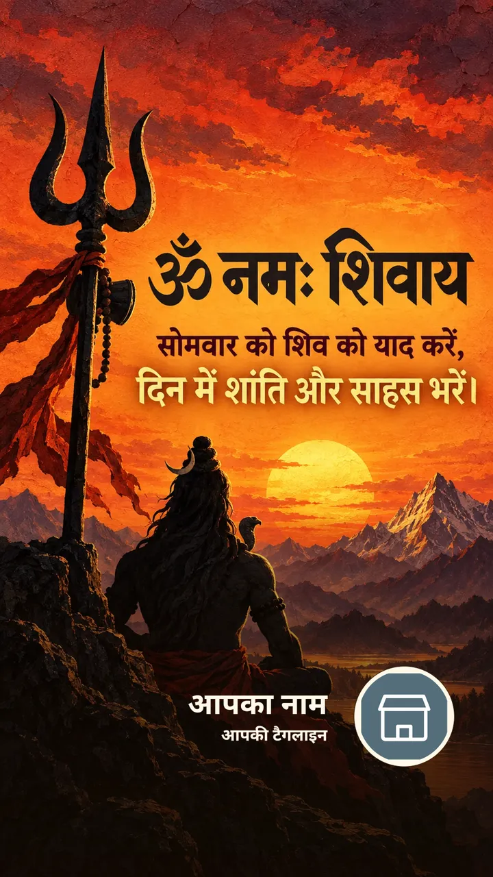ॐ नमः शिवाय - सोमवार को शिव को याद करें, - Bhakti Image, सूर्यास्त, पहाड़, शिव