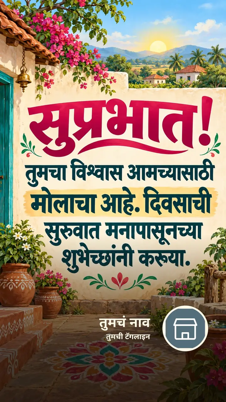 सुप्रभात! - तुमचा विश्वास आमच्यासाठी - Shubh Sakal Image, निसर्ग, गाव