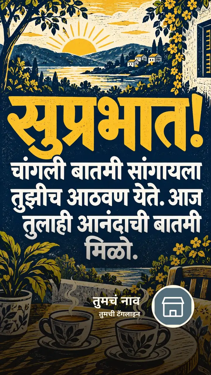 सुप्रभात! - चांगली बातमी सांगायला - Shubh Sakal Image, निसर्ग, चहा