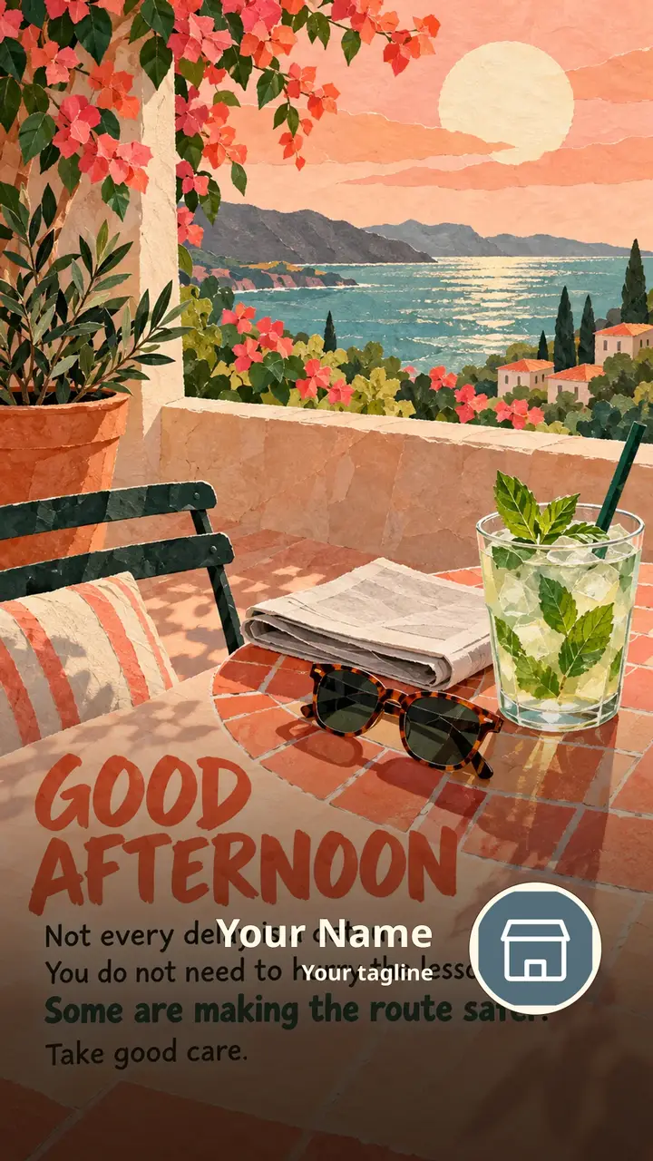 GOOD AFTERNOON - Not every delay is a detour. - Afternoon Image