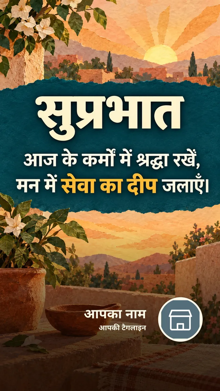 सुप्रभात - आज के कर्मों में श्रद्धा रखें, - Suprabhat Image, सूर्योदय, प्रकृति