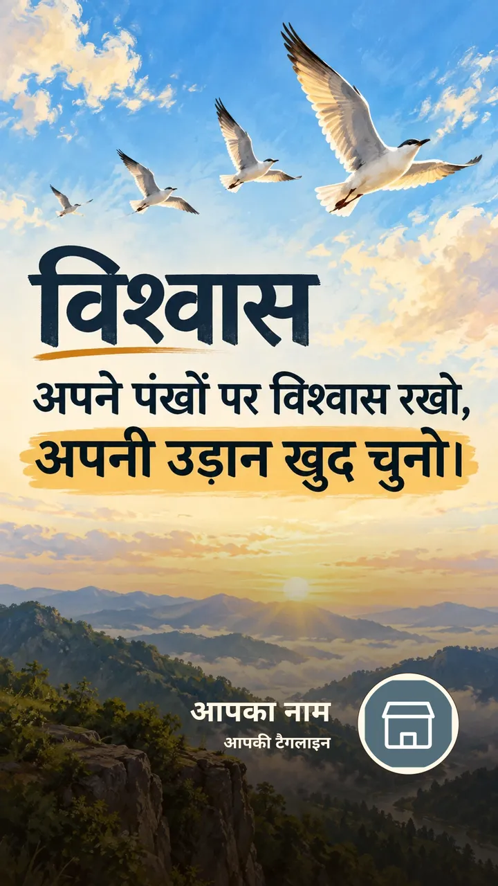 विश्वास - Motivational Image, आसमान, पक्षी