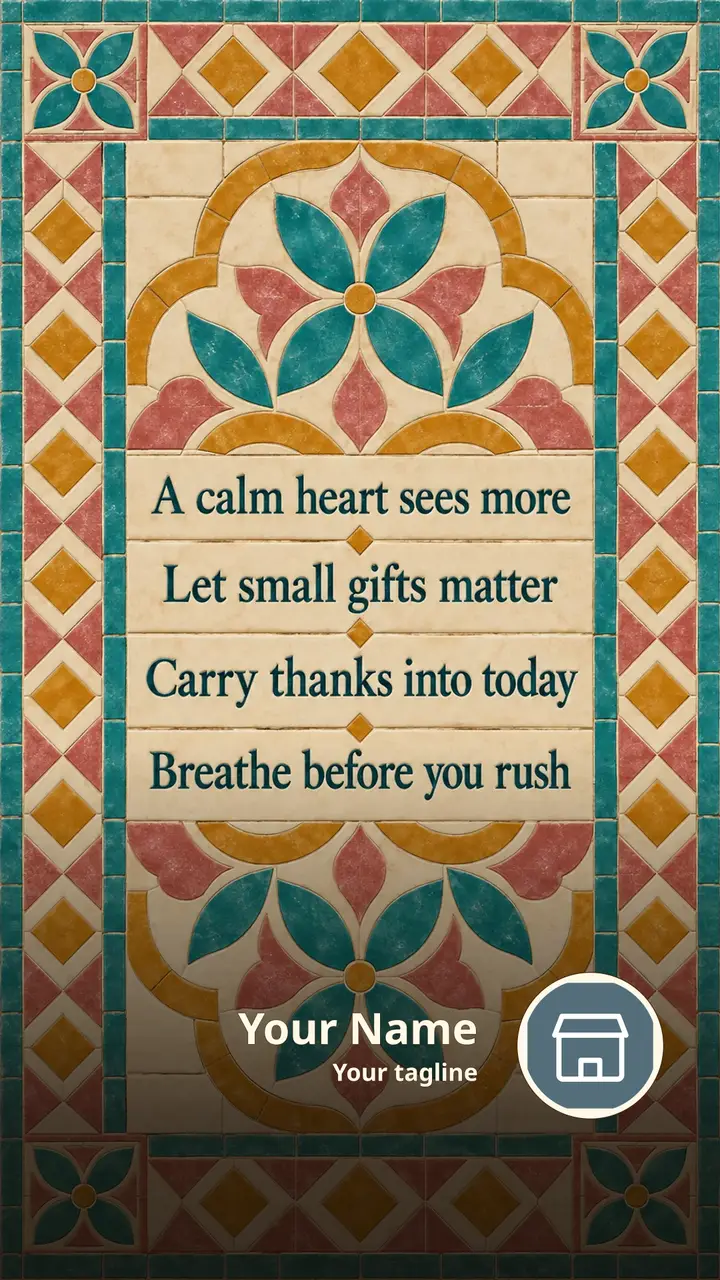 A calm heart sees more - Quote Image
