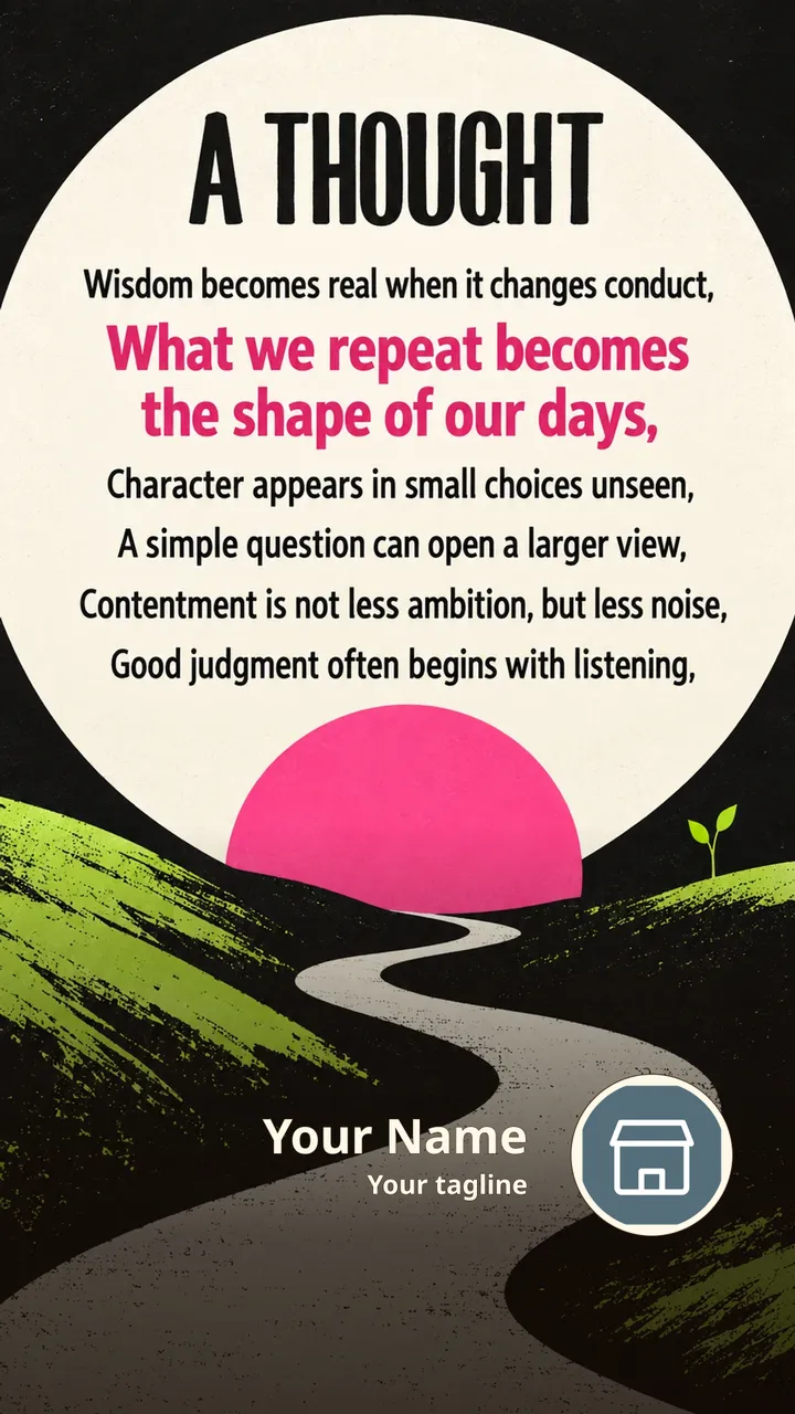 A THOUGHT - Wisdom becomes real when it changes conduct, - Quote Image, Lotus, Nature