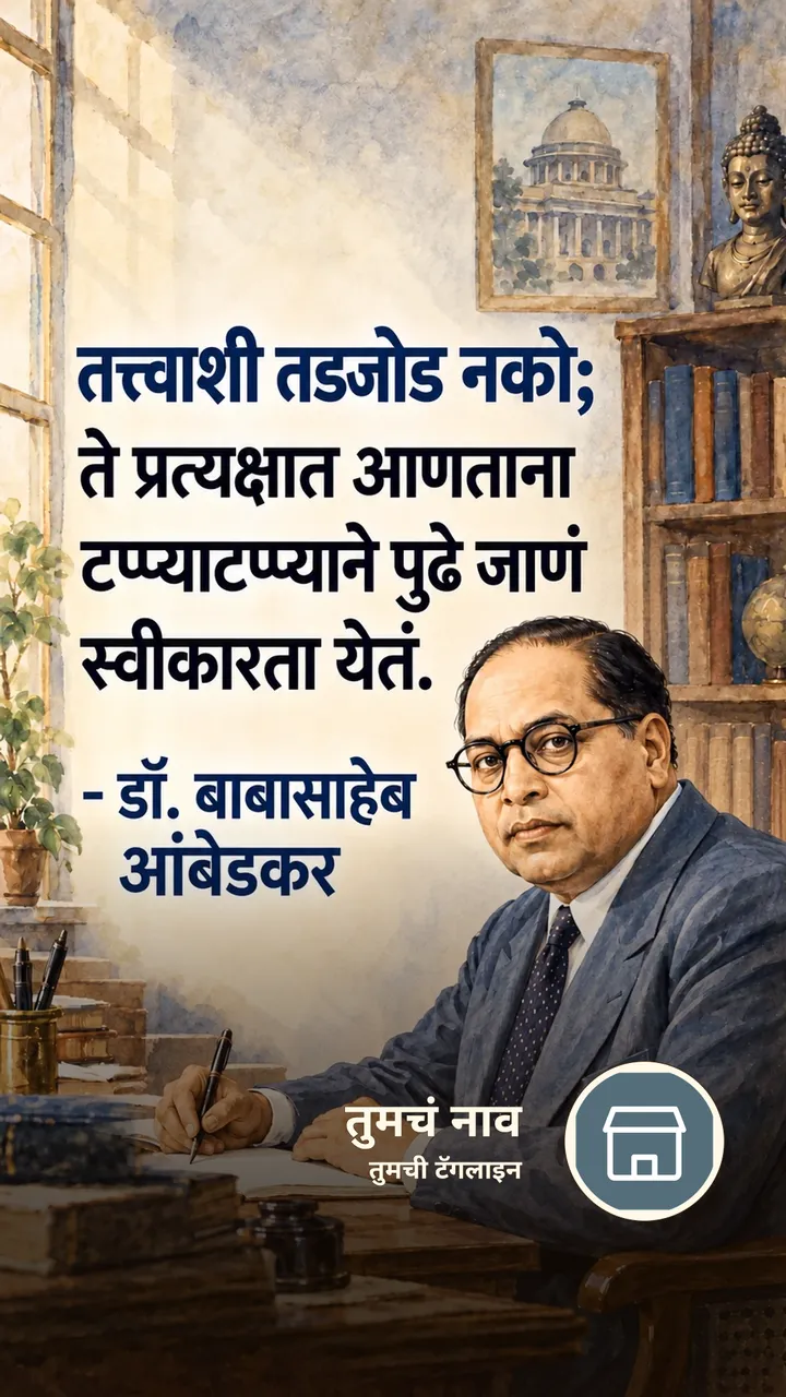 तत्त्वाशी तडजोड नको; - Suvichar Image