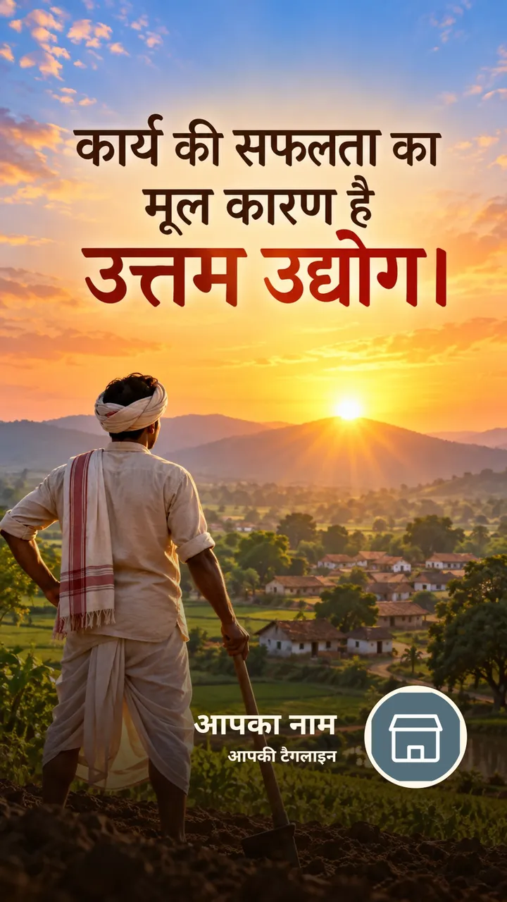 कार्य की सफलता का - Motivational Image, गाँव