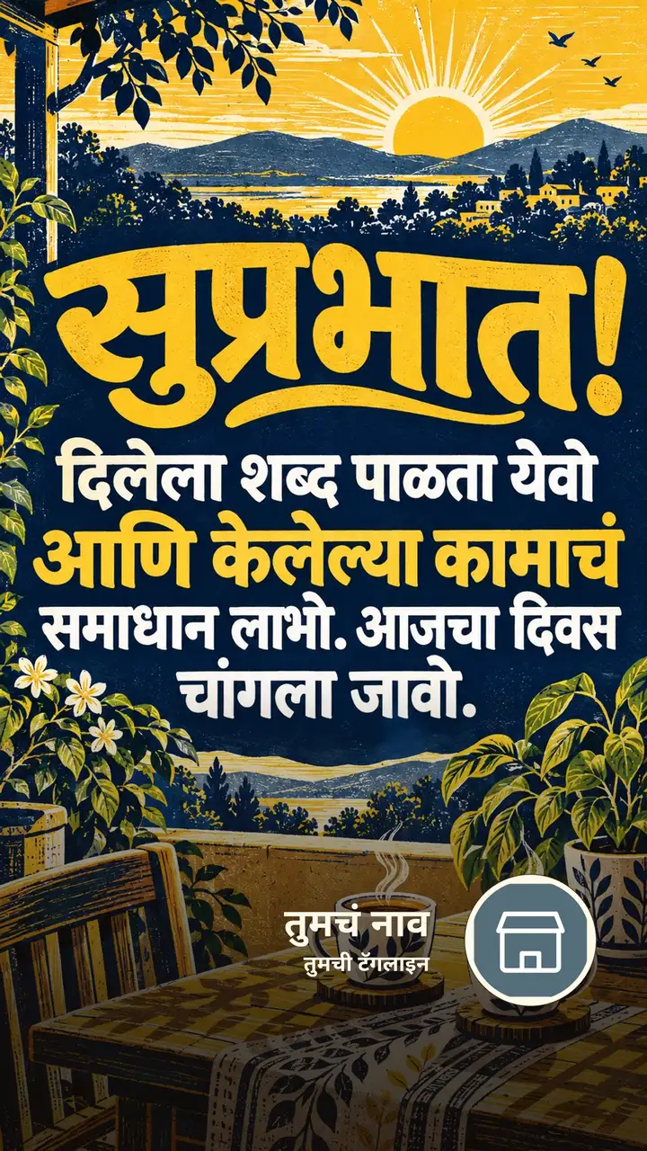 सुप्रभात! - दिलेला शब्द पाळता येवो - Shubh Sakal Image, निसर्ग, चहा