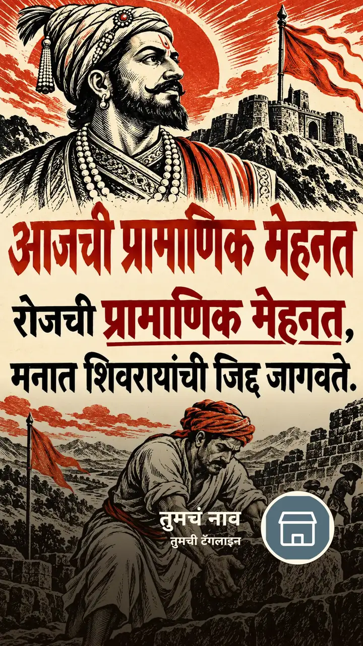 आजची प्रामाणिक मेहनत - Motivation Image