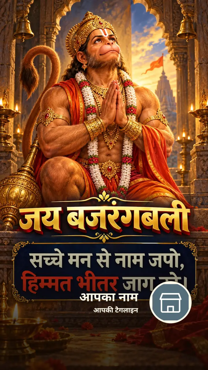 जय बजरंगबली - सच्चे मन से नाम जपो, - Bhakti Image, हनुमान