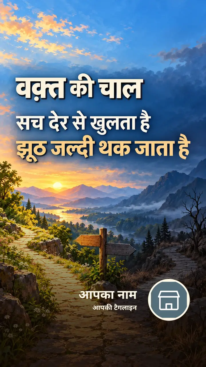 वक़्त की चाल - Suvichar Image, प्रकृति, पहाड़
