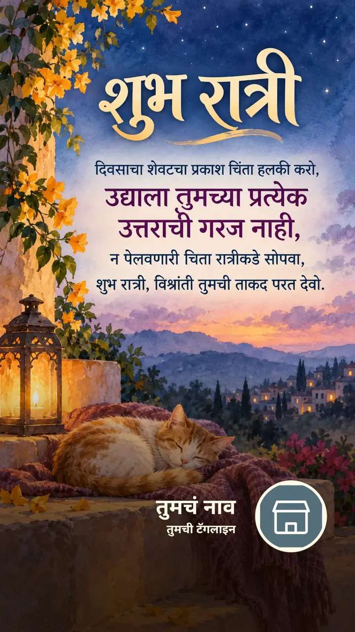 शुभ रात्री - दिवसाचा शेवटचा प्रकाश चिंता हलकी करो, - Shubh Ratri Image, चंद्र, चांदण्या, मेणबत्ती