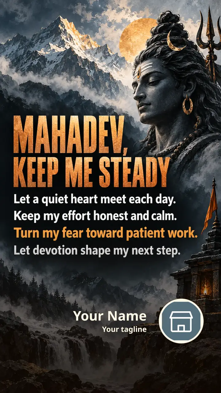 Mahadev, Keep Me Steady - Devotional Image, Shiva