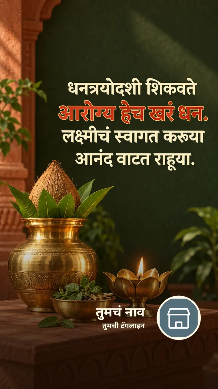 धनत्रयोदशी शिकवते - Festival Image, फुलं, दिवा
