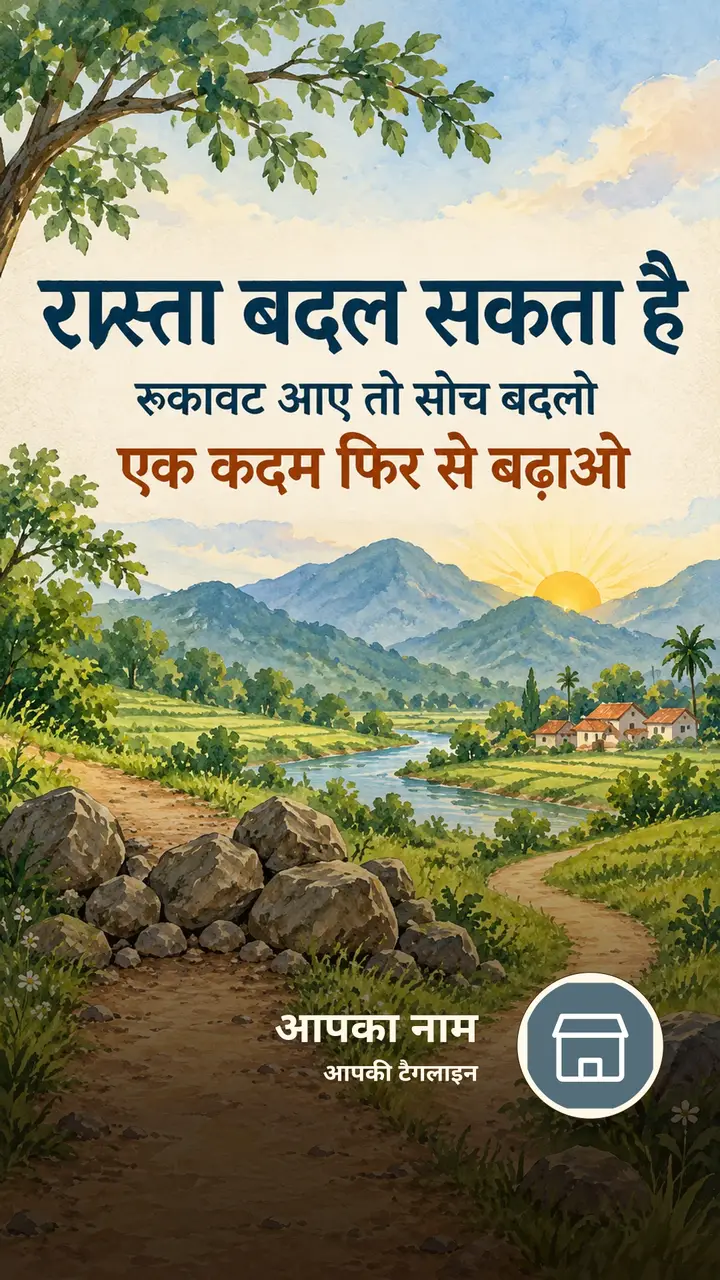 रास्ता बदल सकता है - Motivational Image, प्रकृति, गाँव