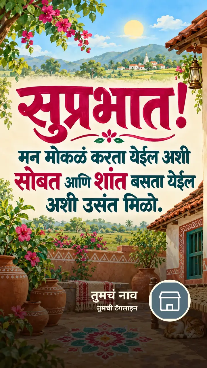 सुप्रभात! - मन मोकळं करता येईल अशी - Shubh Sakal Image, निसर्ग, गाव