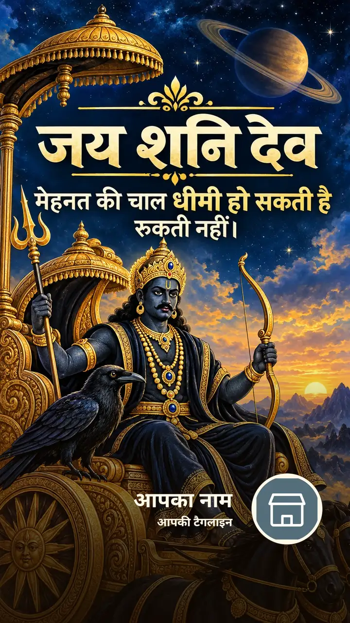 जय शनि देव - मेहनत की चाल धीमी हो सकती है - Bhakti Image, शनि देव