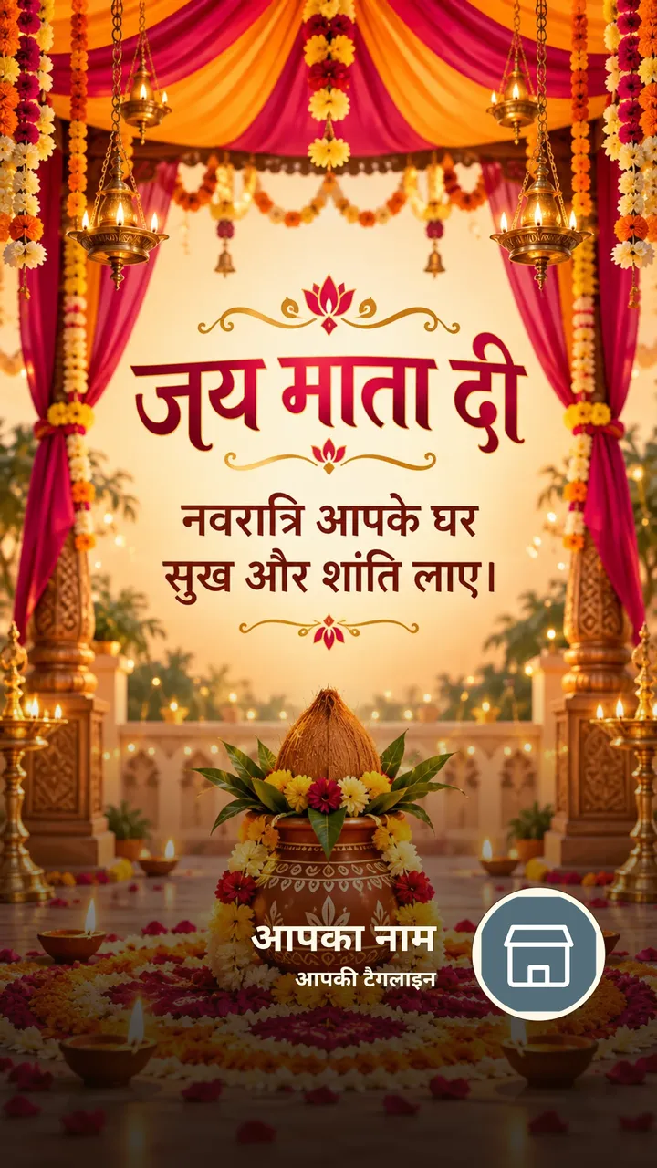 जय माता दी - Festival Image, फूल, प्रकृति, दीया