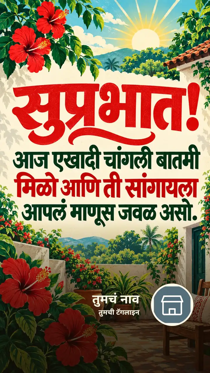 सुप्रभात! - आज एखादी चांगली बातमी - Shubh Sakal Image, फुलं, निसर्ग