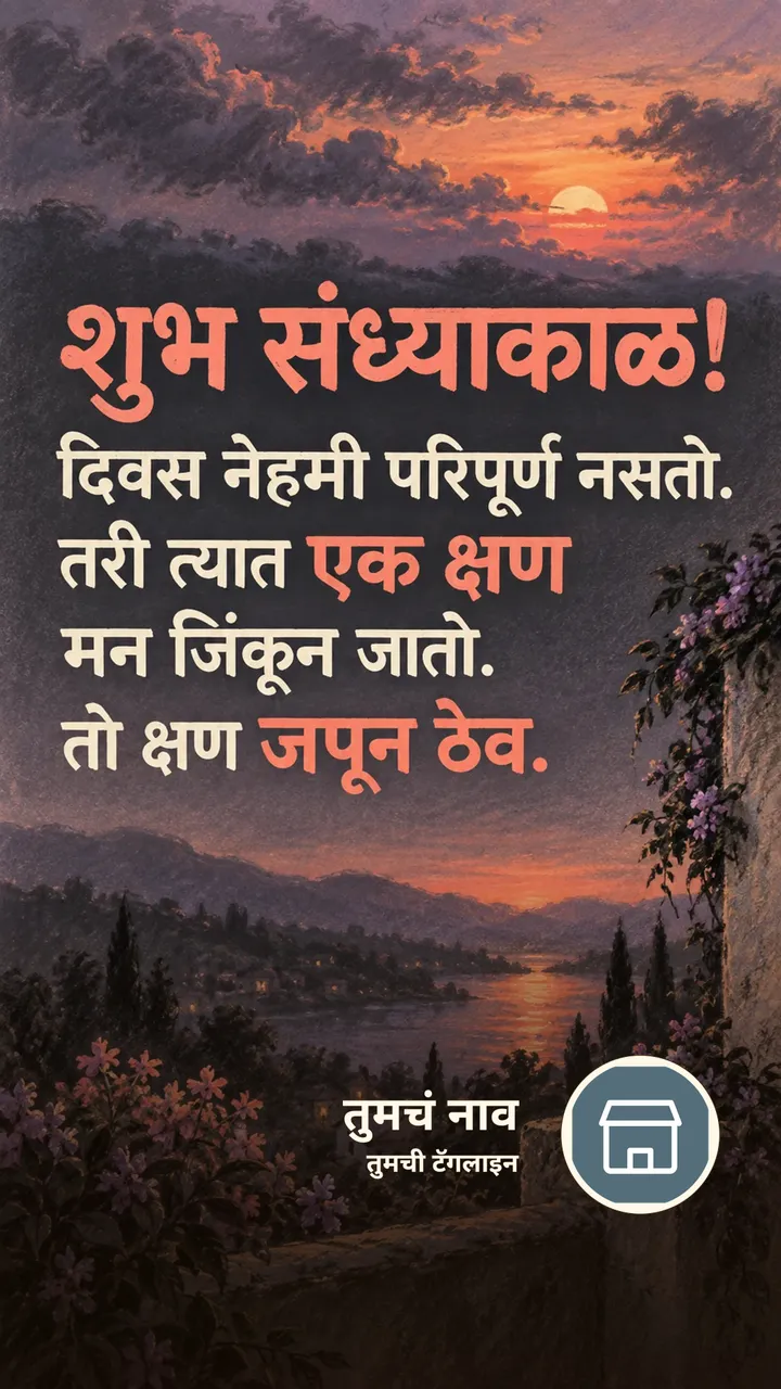 शुभ संध्याकाळ! - दिवस नेहमी परिपूर्ण नसतो. - Sandhyakal Image, फुलं, आकाश