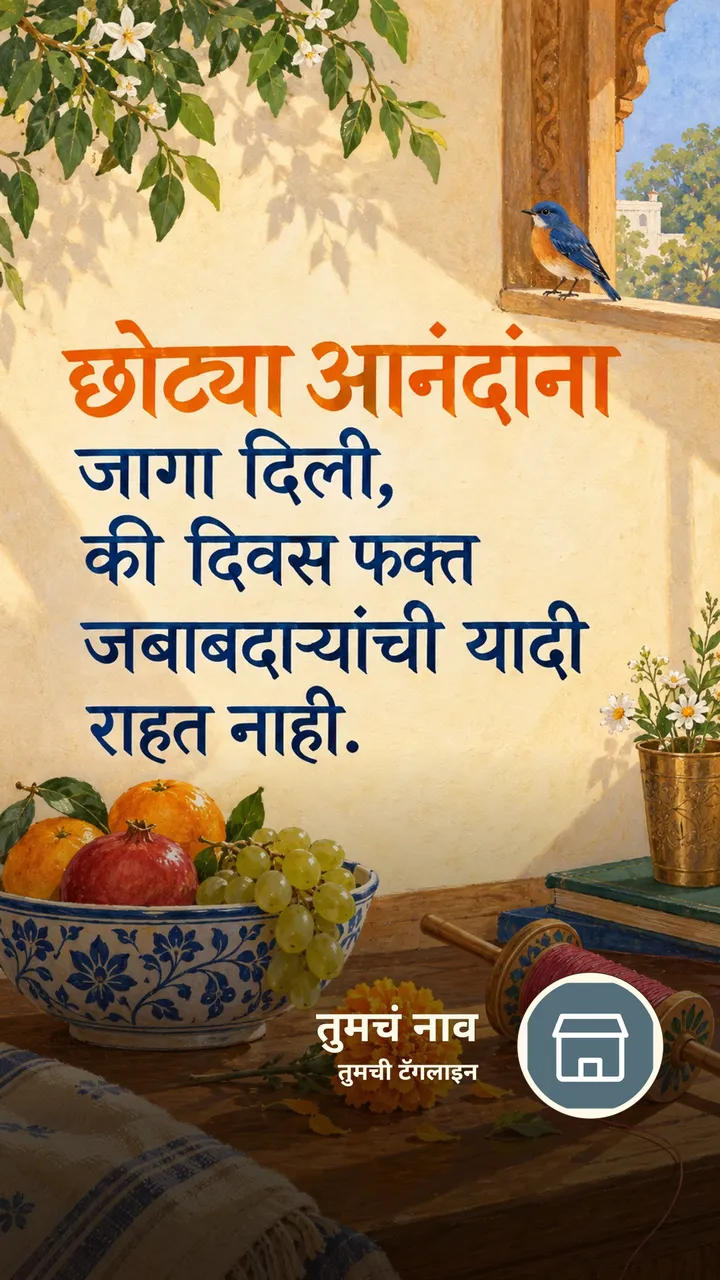 छोट्या आनंदांना जागा दिली, - Suvichar Image, फुलं, निसर्ग, पक्षी