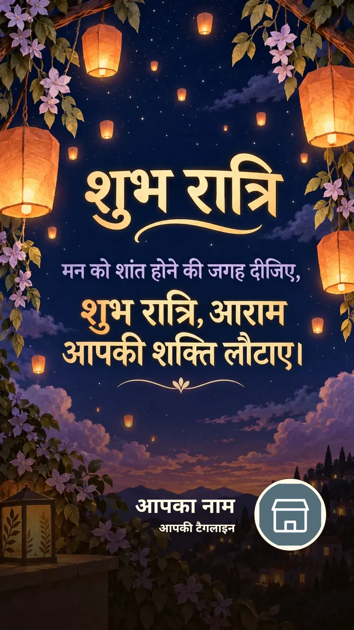 शुभ रात्रि - मन को शांत होने की जगह दीजिए, - शुभ रात्रि, आराम आपकी - Shubh Ratri Image, चाँद, तारे, मोमबत्ती