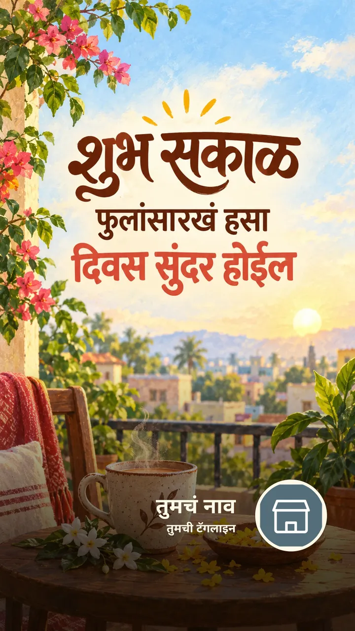 शुभ सकाळ - फुलांसारखं हसा - Shubh Sakal Image, फुलं