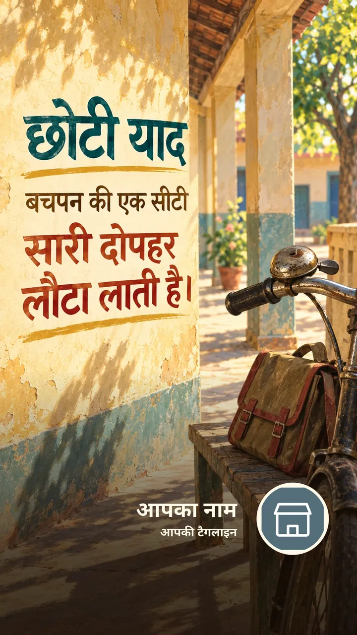 छोटी याद - Suvichar Image, दोस्त, बच्चे