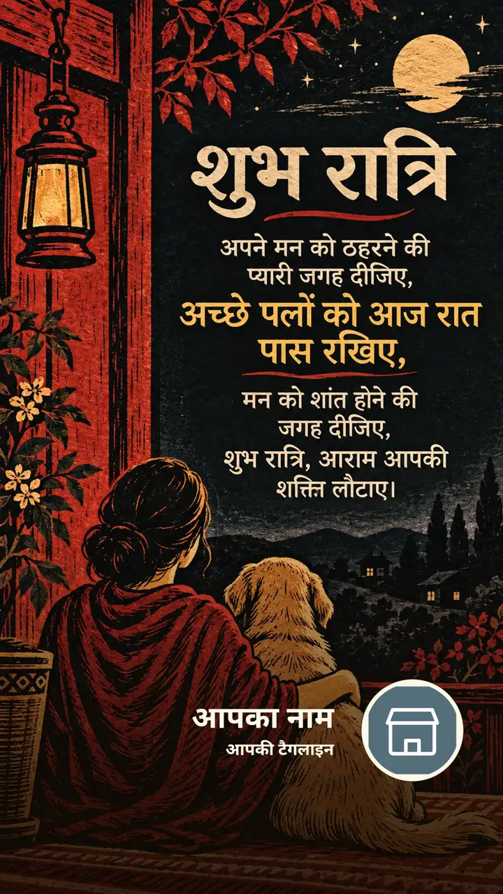 शुभ रात्रि - अपने मन को ठहरने की प्यारी जगह दीजिए, - अच्छे पलों को आज - Shubh Ratri Image, चाँद, तारे, मोमबत्ती