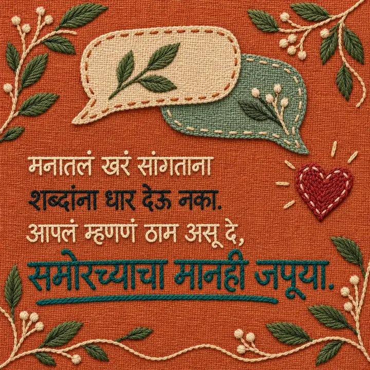 मनातलं खरं सांगताना - Suvichar Image