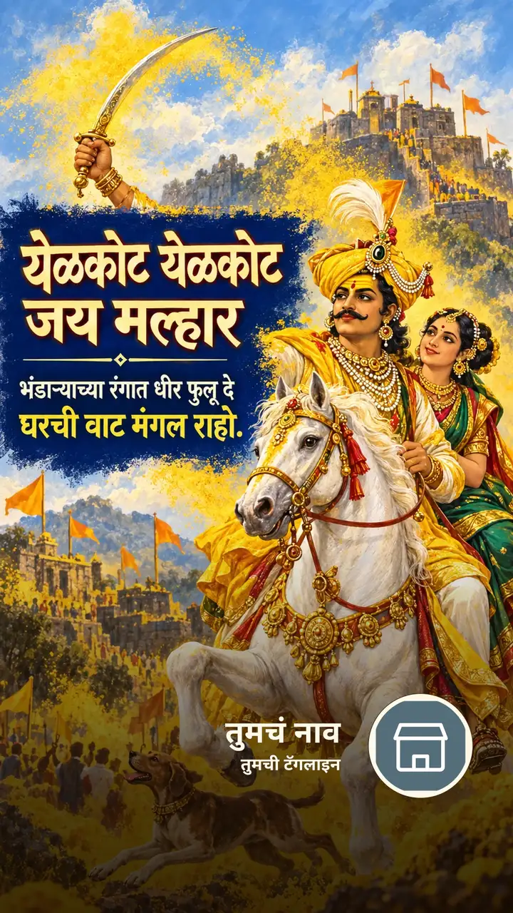 येळकोट येळकोट जय मल्हार - भंडाऱ्याच्या रंगात धीर फुलू दे - Bhakti Image, आकाश, खंडोबा