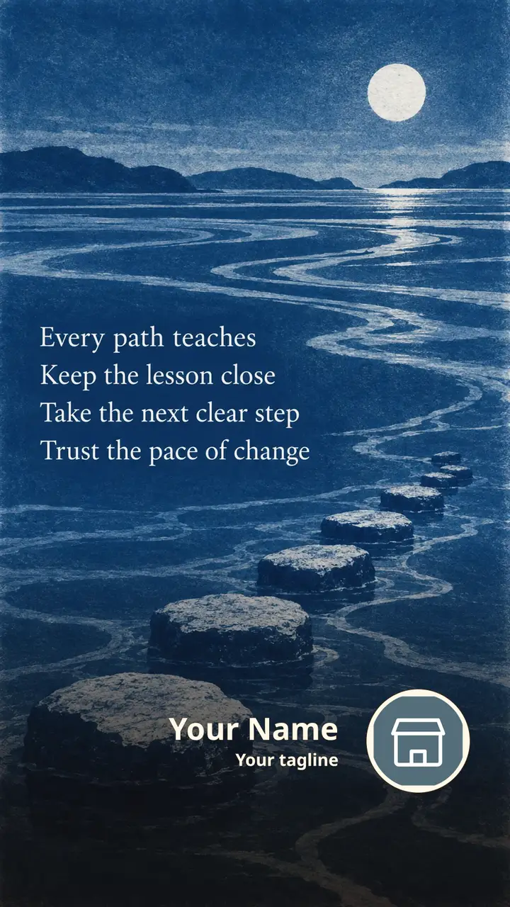 Every path teaches - Quote Image, River