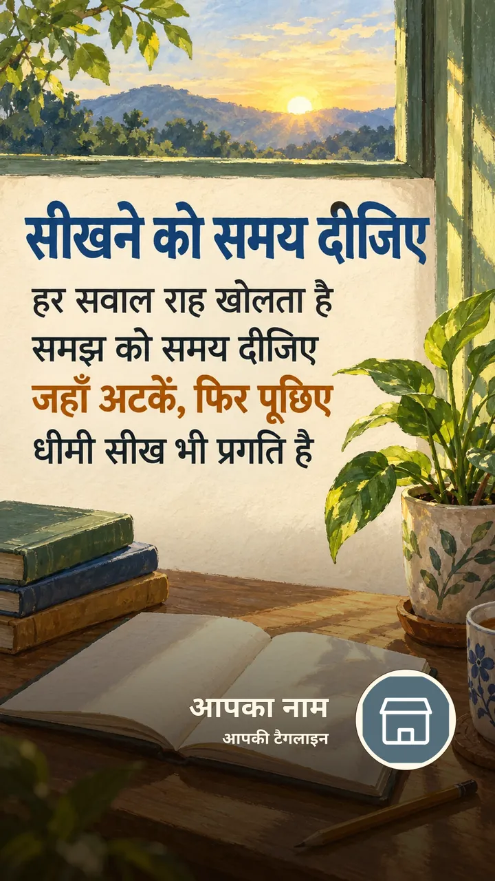 सीखने को समय दीजिए - Motivational Image, फूल, प्रकृति